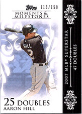 2008 Topps Moments & Milestones Baseball #20-25 Aaron Hill 113/150