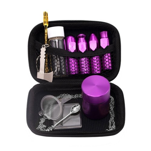 Juego de pipa para fumar de metal Sneak One Hitter con cuchara embudo tarro de almacenamiento - al azar - Imagen 9 de 9