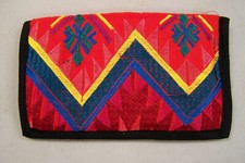 Guatemalan Fabric Embroidered Soft Eyeglasses Case with Zip Pouch - Black Rim 1