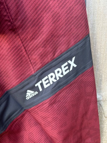 Adidas Terrex Primeknit Track Walking Pants Burgundy Waterproof Outdoors Active - Picture 3 of 13