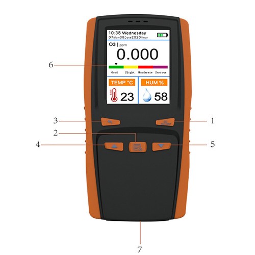 LCD Ozone Analyzer O3 Ozone Gas Detector pm2.5 Smart Sensor Ozone Meter Air - Picture 2 of 6