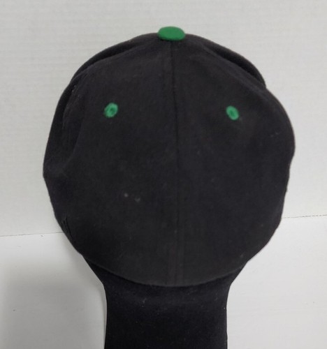 BLACK EMBROIDERED "R" GREEN Pacific Headwear D-Series Men's Flex Fit Cap Hat - Picture 6 of 9