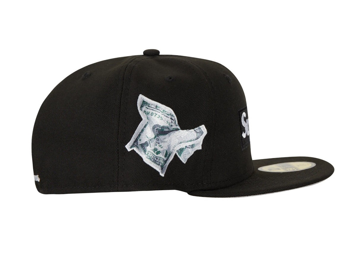 Supreme Money Box Logo New Era Black Fitted Size 7 5/8