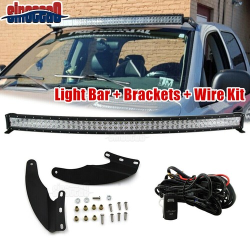 Roof 52" Curved LED Light Bar Mount Brackets Kit For Dodge Ram 1500 2500 3500 - Picture 7 of 7