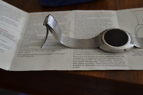 Vtg 70's Litronix LED Series 6000 Watch Silver Tone UNTESTED - FLAWS - FOR PARTS - Picture 3 of 7