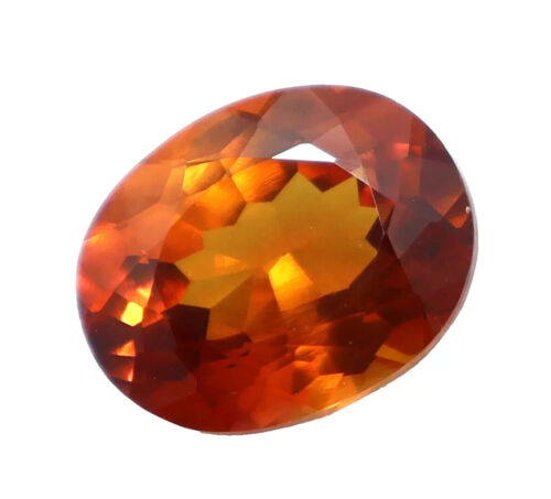 7.90 Ct Orange Sapphire Oval Shape Natural Certified Loose Gemstone With Gift - Picture 2 of 6