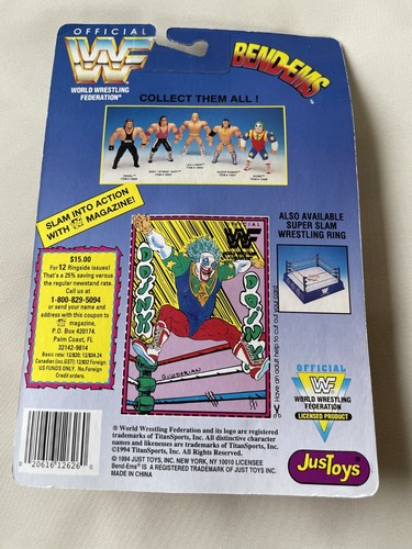 1994 Official WWF Bend-Ems DOINK Bendable Poseable Figure Bendy - Picture 2 of 2