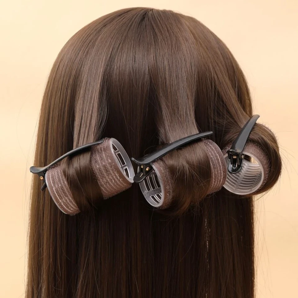 4,2 cm selbstklebendes Lockenwickler Set | 12 Stück Rollen + 12 Stück Haarnadeln für einfache Frisur - Bild 3 von 4