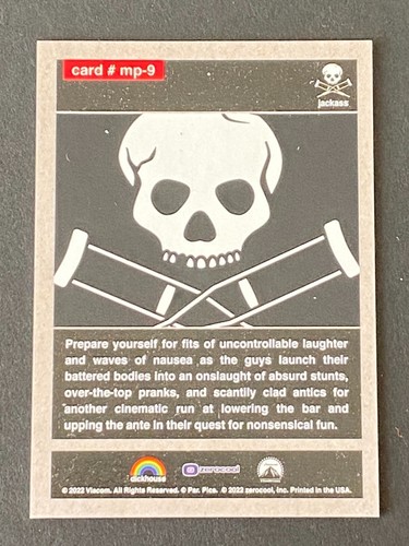 Jackass Number Two 2022 Viacom Blue Refractor #ed 4/50 - Picture 6 of 10