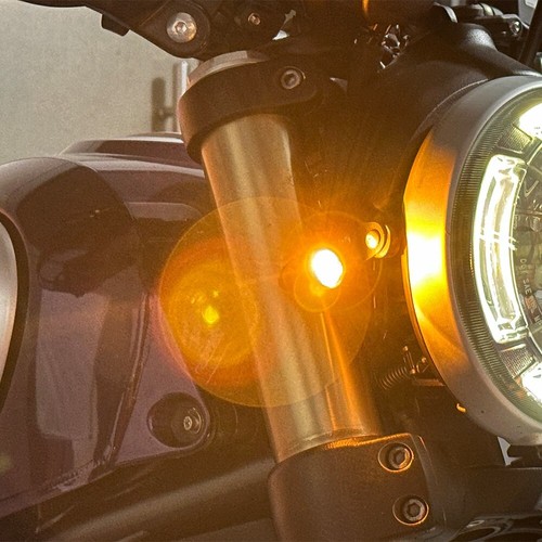 LED Front Turn Signal Indicator With Spacer Plates For Ducati Scrambler 1100 - Picture 17 of 23
