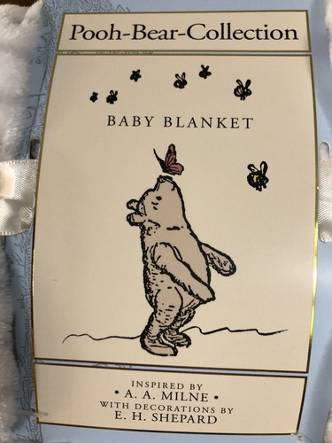 Disney Baby Blanket Classic Winnie the Pooh Bear “Love Pooh” Collection NEW - Picture 7 of 12