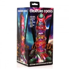 Creature Cocks Larva Silicone Ovipositor Dildo with Eggs Multicolor