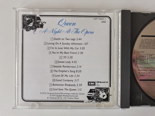 Queen - A Night At The Opera (1975) 077774620727 CD in Top Zustand - Bild 4 von 6