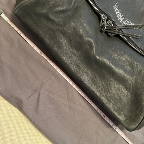 ZADIG & VOLTAIRE Leather Shoulder Bag Handbag 35x30x11cm GOOD - Picture 4 of 12