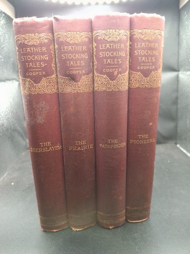 The Leather Stocking Tales by James Fenimoore Cooper 4 Volumes Hardcover 1927