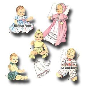 Copy of 1950/'s Pattern to Make A Layette for 13 Dy Dee Doll