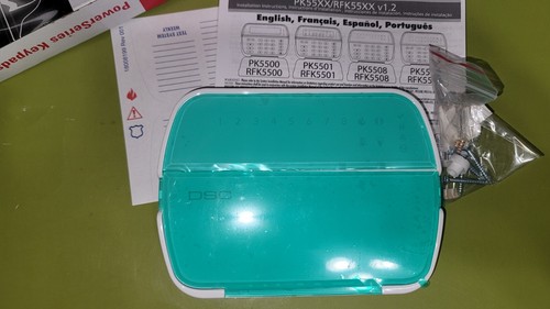 DSC PK5508 PowerSeries Alarm Tastatur PK5508ENG 8 Zonen LED fest verdrahtet weiß Neu! - Bild 1 von 6