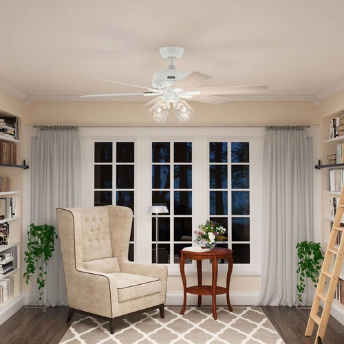 Hunter 52 inch Fonthill ENERGY STAR® HunterExpress Fresh White Ceiling Fan - Picture 3 of 19