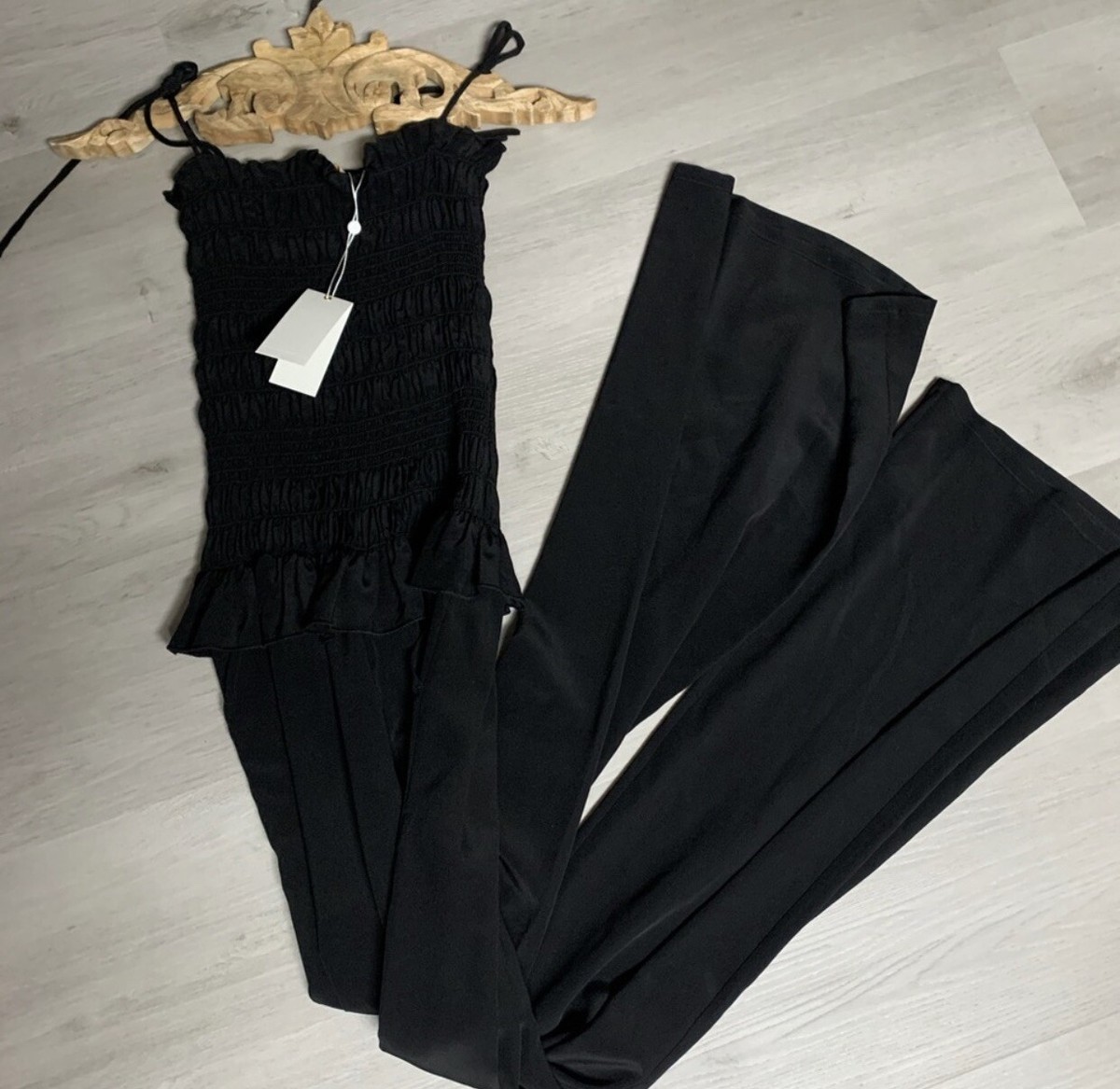Tory burch smocked jumpsuit sales