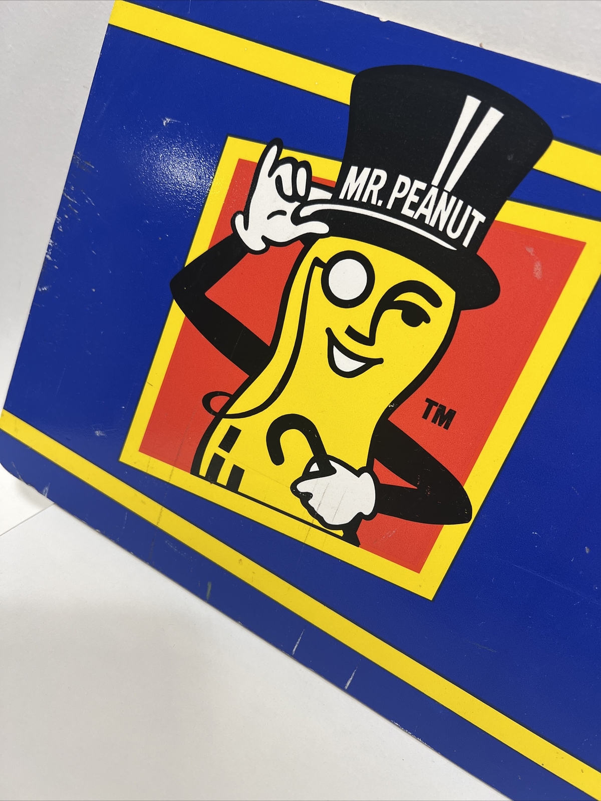 Vintage Original PLANTERS PEANUTS Mr. Peanut Single Sided Advertising