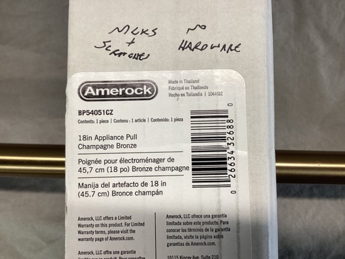 Amerock BP54051CZ Armadio per elettrodomestici bronzo champagne maniglia estraibile 18 pollici - LEGGI - Foto 4 di 24