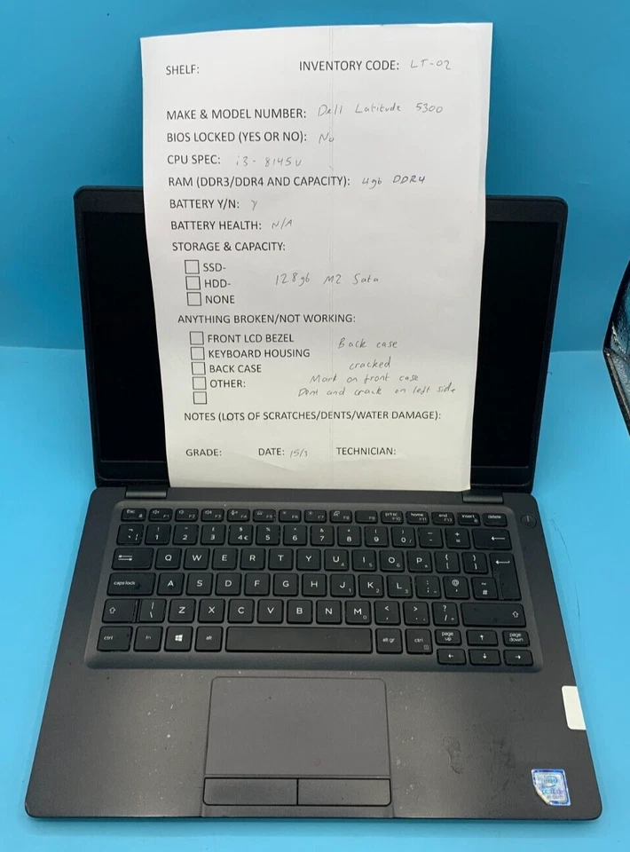 Dell Latitude 5300 13.3" Laptop / i3-8TH / 4GB RAM / 128GB M.2 / OS (OFFERS OK) - Image 3 of 4