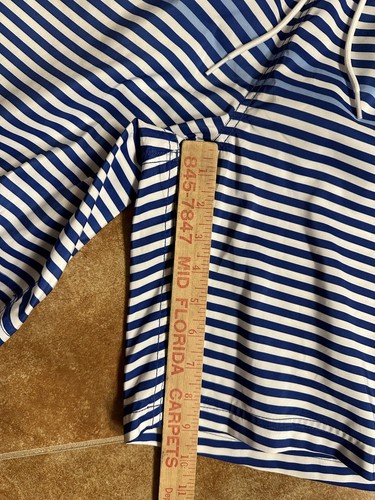 NEW Nautica Quick Dry Bright Cobalt Blue & White Stripe XL Men’s Swim Trunks - Picture 5 of 18