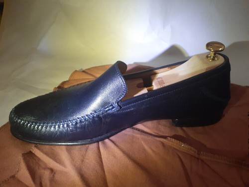 Mezlan Luxurrous Calfskin Dress Slip On Loafers Dark Blue Size 10.5 - Picture 6 of 9