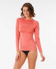 New Rip Curl Women's Golden Rays Long Sleeve UV Tee Coral Size L, XL