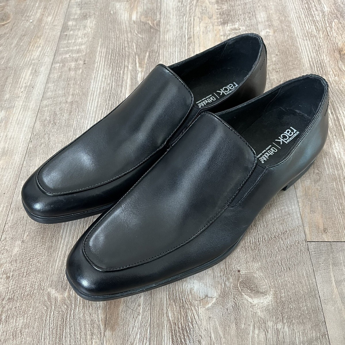 Nordstrom Rack Loafers Mens Shoes Size Black Leather Slip On