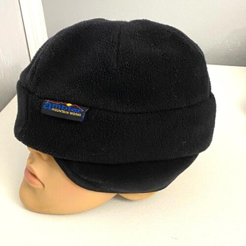 Berretto in pile Ambler Mountain Works adulto grande nero paraorecchie sci neve