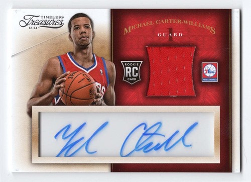 MICHAEL CARTER-WILLIAMS 2013-14 Panini Timeless Treasures Baloncesto ROOKIE JERS - Imagen 1 de 2