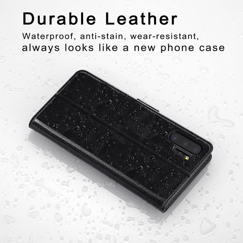 Funda tipo billetera abatible de cuero PU para Samsung Galaxy Note10 Plus/Note10 Note9 - Imagen 12 de 28
