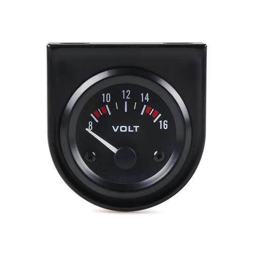 Car 2" 8-16V Mechanical White LED Car Volt Voltmeter Voltage Gauge Meter 52mm - Picture 1 of 8