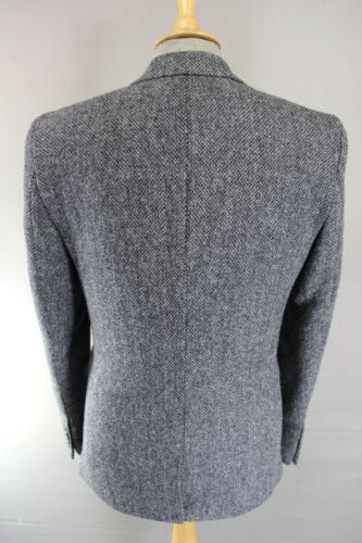 BRAND NEW WITH TAGS ASOS HARRIS TWEED PURE WOOL GREY JACKET: 36 INCH (SLIM FIT) - Picture 5 of 14