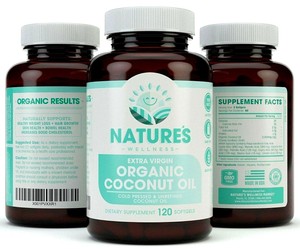 2000mg-Organic-Coconut-Oil-120-Count-For-Skin-Weight-Loss-Hair-Growth