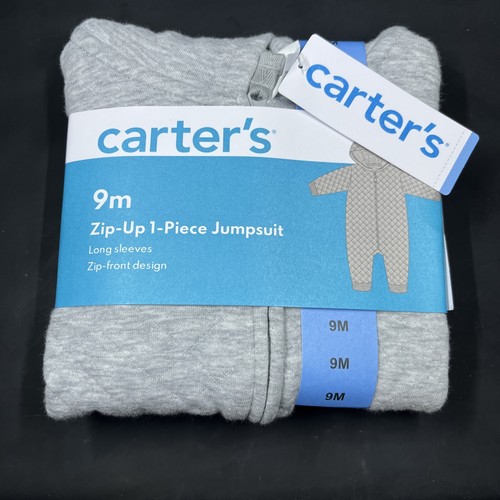 Tuta Carters Zip-Up 1 Pezzo Calda Manica Lunga Easy Care Tg 9 Mesi Nuova - Foto 1 di 3
