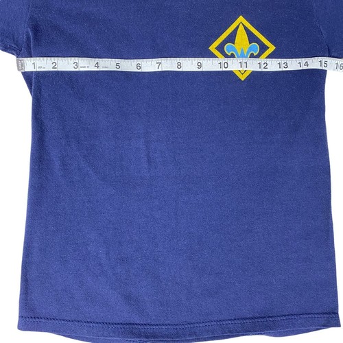 Vintage Cub Scout T-Shirt Jugend M blau Jerzees Einzelnaht Gr. L 14 Made in USA - Bild 7 von 8