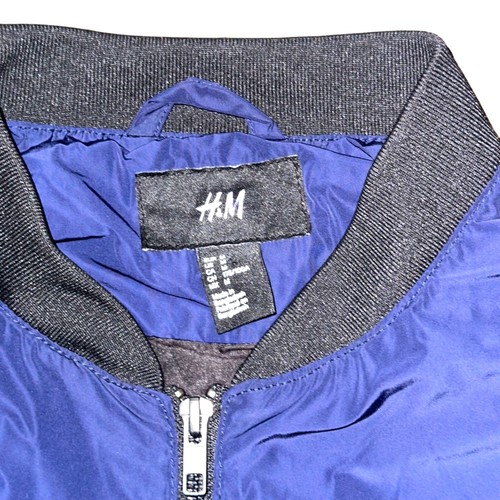 Chaqueta Bomber De Nylon Brillante Satinada Glanz Azul Marino Mediana - Imagen 4 de 7