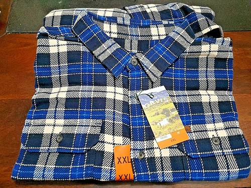 Orvis Heavyweight Flanellhemd Classic Fit Herren Gr. XXL dunkelblau kariert NEU! - Bild 1 von 6