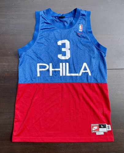 Vintage 00er Nike Swingman Throwback Philadelphia 76ers Allen Iverson Trikot L - Bild 1 von 4