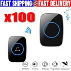 Wireless Doorbell Chime Waterproof Plugin Receiver Adjustable Volume 1000FT Kit