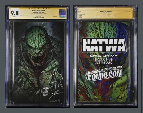 Natwa FOIL Art Book #1 CGC SS 9.8 Signed & Sketch By NATE MELENDEZ - Batman