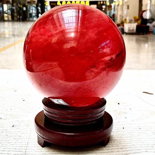 7.55LB Red Melting Stone Quartz Crystal Sphere Ball Healing Reiki Décor - 第 11/14 張圖片