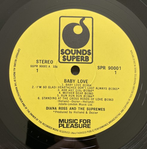 Diana Ross And The Supremes - Baby Love Vinyl LP 1973 SPR 90001 EX / VG+ - Picture 3 of 4