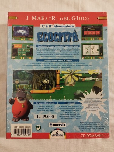 PC COMPUTER BIG BOX ECOCITTA' I MAESTRI DEL GIOCO 1° E 2° ELEMENTARE CLEMENTONI - Imagen 2 de 6