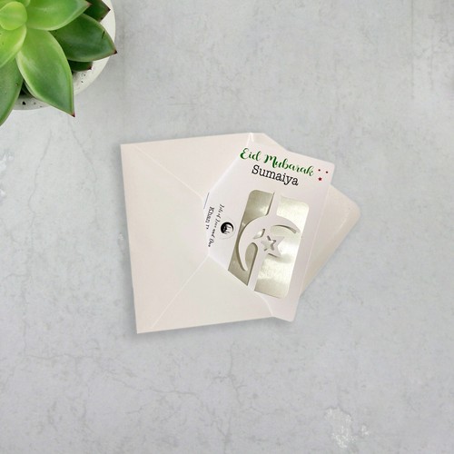Personalised Eid Mubarak Gift Card Money Holder Wallet Cash Scratch Ramadan EG4a - Picture 3 of 6