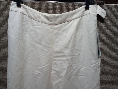 Women's Linen Pants Size 6 Black Label By Evan Picone - Picture 4 of 11