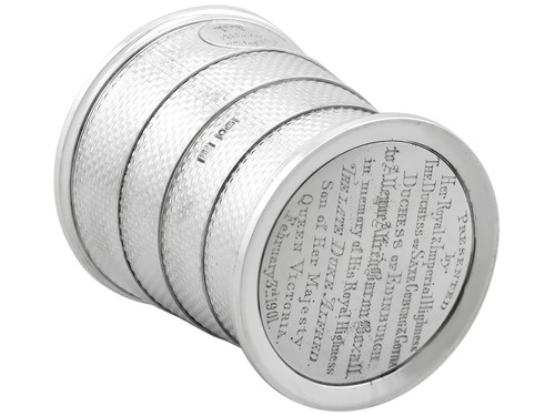 Antique Victorian Sterling Silver Travelling Collapsible Beaker - Picture 18 of 21