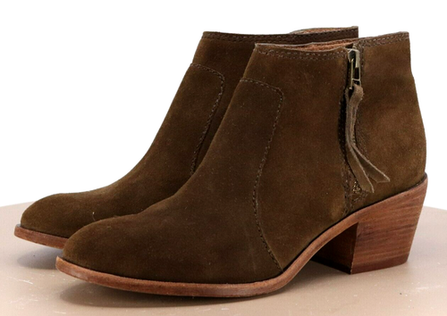 Madewell Janice 218 $ Damen-Booties mit seitlichem Reißverschluss Größe 8,5 Leder braun F5076 - Bild 2 von 13